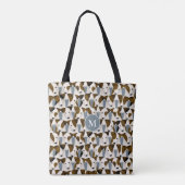 Veel Parson Jack Russell Terriers honden patroon Tote Bag (Achterkant)