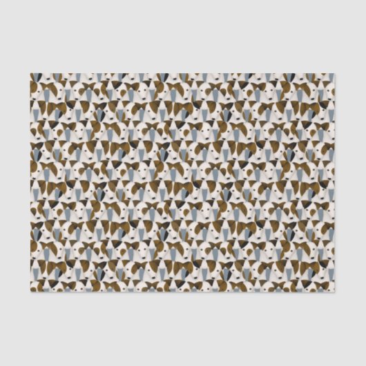 veel Parson Jack Russell Terriers patroon Tissuepapier (Voorkant)