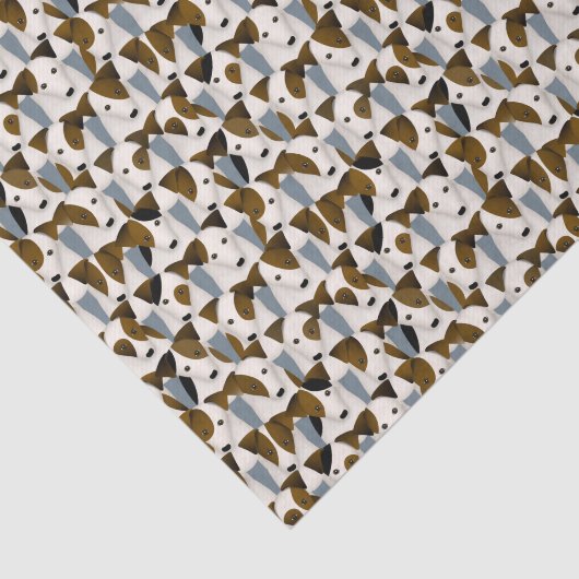 veel Parson Jack Russell Terriers patroon Tissuepapier (Detail)