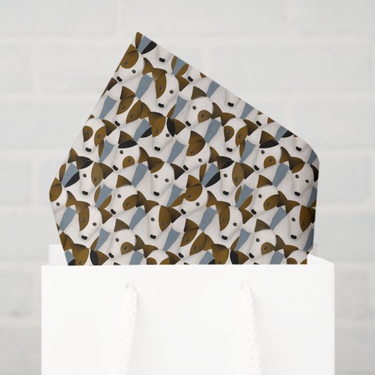 veel Parson Jack Russell Terriers patroon Tissuepapier (Cadeauzakje)