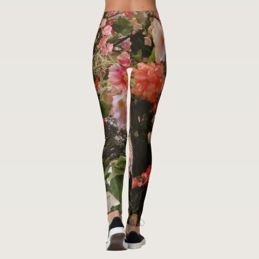 Veel pastelbloemen Chique naam Mode Yoga Leggings (Achterkant)