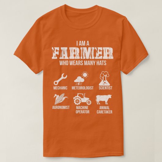 Veel Petten van de boer T-shirt (Design voorkant)