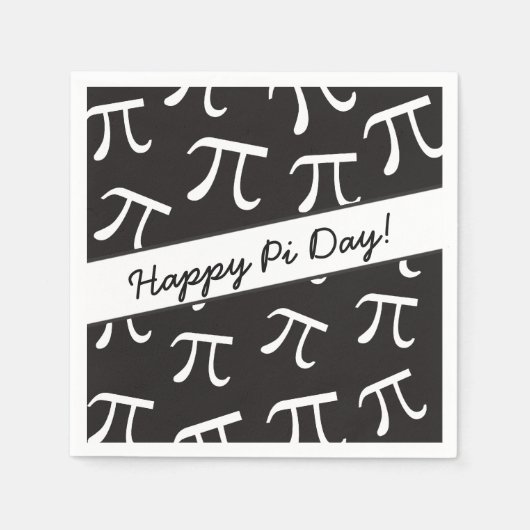 Veel pi - Wiskunde - Happy Pi Day Paper Napkins Servetten (Voorkant)