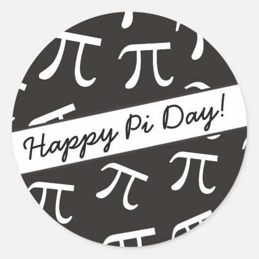Veel Pi - Wiskunde - Happy Pi Day Ronde Sticker (Voorkant)