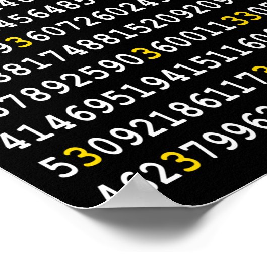 Veel Pi Yellow 3 Poster (Hoek)