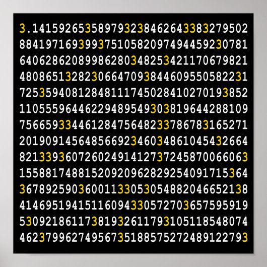 Veel Pi Yellow 3 Poster (Voorkant)