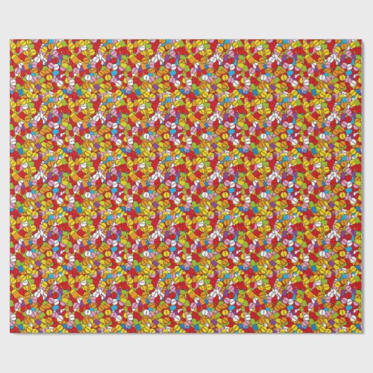 Veel pillen cadeaupapier (Vlak)