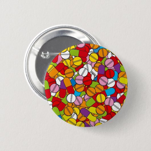 Veel pillen ronde button 5,7 cm (Voorkant /achterkant)