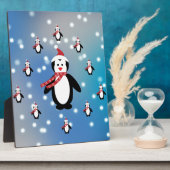 Veel pinguïns fotoplaat (Zijkant)