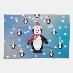 Veel pinguïns theedoek