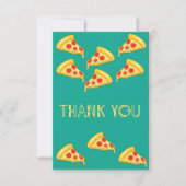 Veel pizza plakjes - dank je kaart (Voorkant)