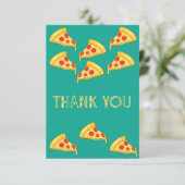 Veel pizza plakjes - dank je kaart (Staand voorkant)