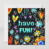 Veel plezier grillige, bloemrijke verjaardag pensi (Voorkant)