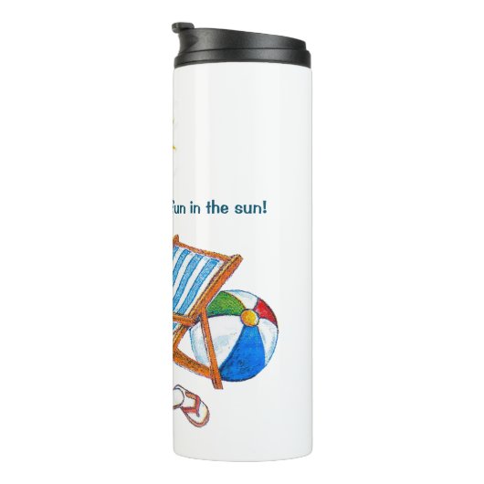 Veel plezier in de zon thermosbeker (Geroteerd rechts)
