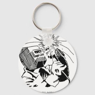 Veel plezier in je kubusje, ik zal lassen! sleutelhanger