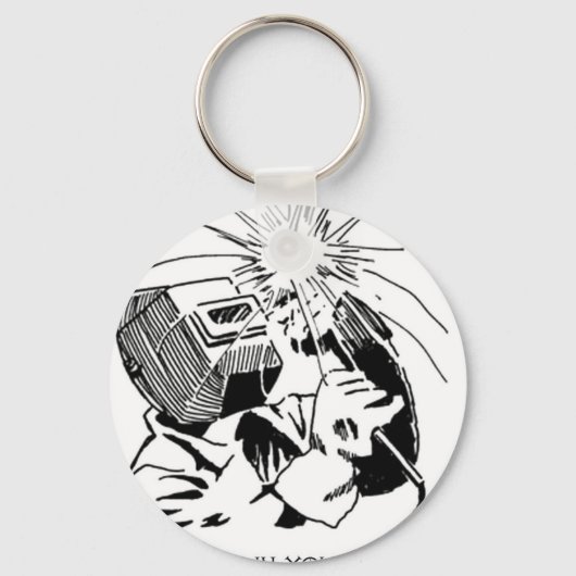 Veel plezier in je kubusje, ik zal lassen! sleutelhanger (Voorkant)