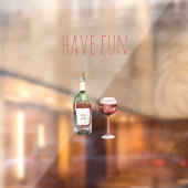 Veel plezier | Kerst Drink cadeau Raamsticker (Vel 2)