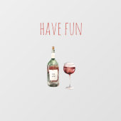 Veel plezier | Kerst Drink cadeau Raamsticker (Vel)