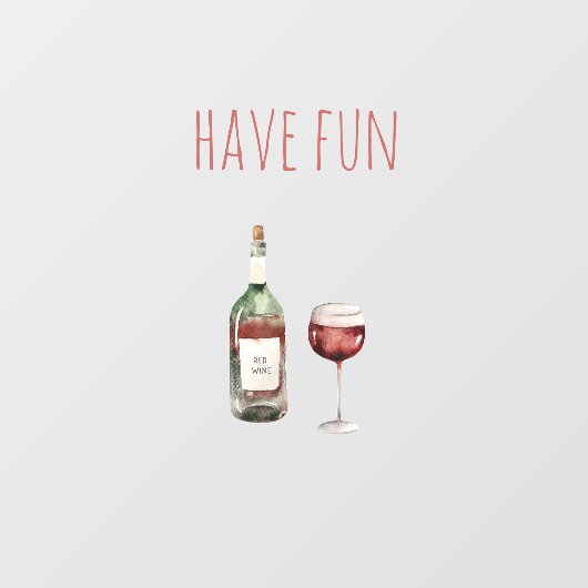 Veel plezier | Kerst Drink cadeau Raamsticker (Vel)