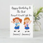 Veel plezier met de beste vriend van de verjaardag bedankkaart (Staand voorkant)