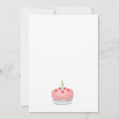 Veel plezier met gebak, beren, roze, blauwgroen kaart (Achterkant)