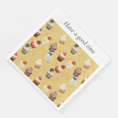 Veel plezier met heerlijke en zoete cupcake servet (Hoek)