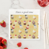 Veel plezier met heerlijke en zoete cupcake servet (Insitu)