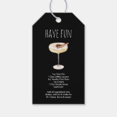 Veel plezier met het recept van de kerstcocktail cadeaulabel (Voorkant)