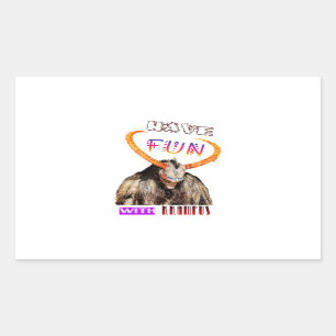 Veel plezier met Krampus Yule Spooky December Kram Rechthoekige Sticker