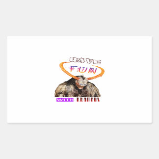 Veel plezier met Krampus Yule Spooky December Kram Rechthoekige Sticker
