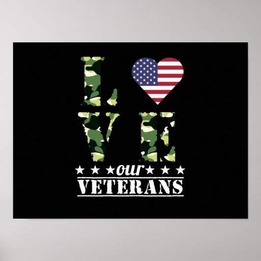 Veel plezier met onze veteranen Happy Veteran Day Poster (Voorkant)