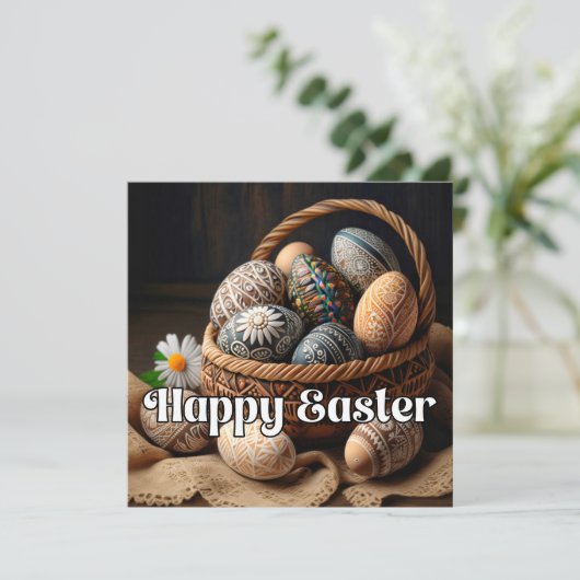 Veel plezier met Pasen Kaart (Staand voorkant)