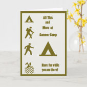 Veel plezier op het zomerkamp Wenskaart Kaart (Gele Bloem)