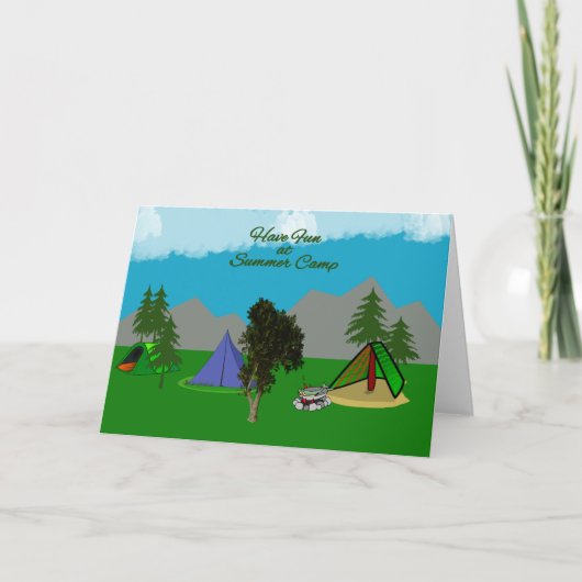 Veel plezier op het zomerkamp Wenskaart Kaart (Voorkant)