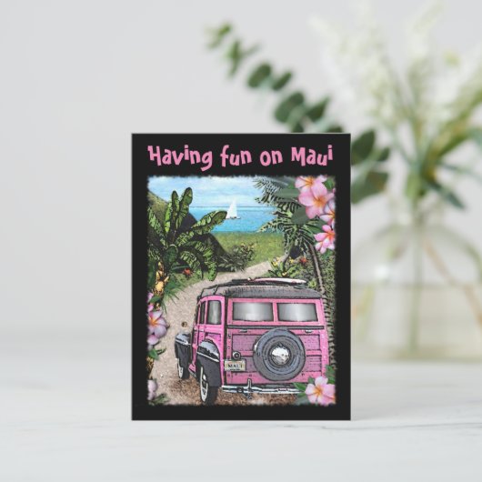 Veel plezier op Maui Briefkaart (Staand voorkant)