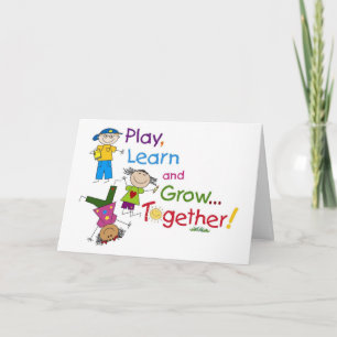 VEEL PLEZIER OP UW "1E DAG VAN KINDERTUIN" KAART