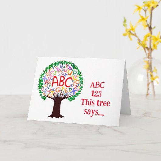 VEEL PLEZIER OP UW "1E DAG VAN KINDERTUIN" KAART (Gele Bloem)