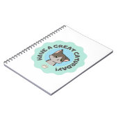 Veel plezier op zaterdag! Mangalike blauwe groene Notitieboek (Linkerzijde)