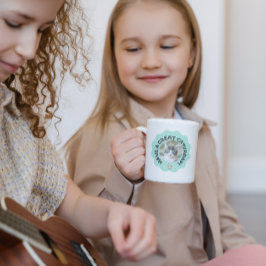 Veel plezier op zaterdag! Turquoise aangepaste kat Koffiemok