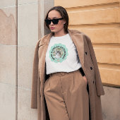 Veel plezier op zaterdag! Turquoise aangepaste kat T-shirt