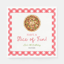 Veel plezier! Pizza Verjaardagsfeestje Servet