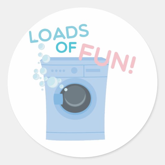 Veel plezier ronde sticker (Voorkant)