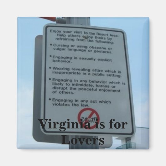 Veel plezier, Virginia is voor geliefden Magneet (Voorkant)