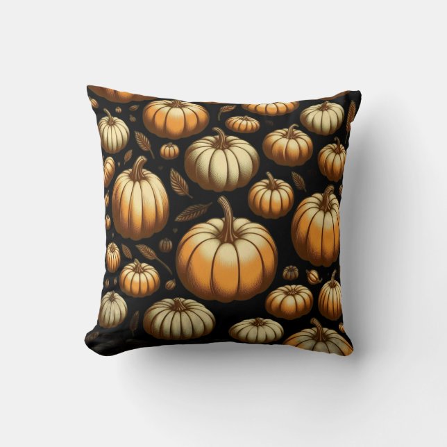 Veel pompoenen kussen (Voorkant)