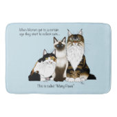 Veel poten grappige overgang Cat Lady Humor Blauw Badmat (Voorkant)