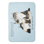 Veel poten grappige overgang Cat Lady Humor Blauw Badmat (Voorkant Verticaal)