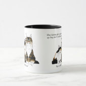 Veel poten grappige overgang Cat Lady Humor Blauw Mok (Midden)