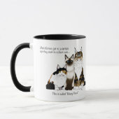 Veel poten grappige overgang Cat Lady Humor Blauw Mok (Links)