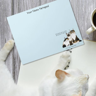 Veel poten grappige overgang Cat Lady Humor Blauw Notitieblok