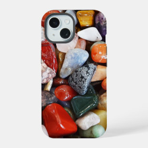 Veel prachtig gekleurde stenen iPhone 15 case